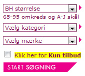 S&oslash;g udsalgsvarer i din st&oslash;rrelse