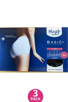 Sloggi - Sloggi Classic Høj trusse - Bomuld - 3 Pak