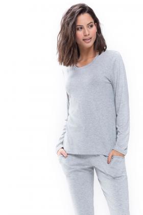 Mey - Sleepy & Easy Pyjamas Top med lange ærmer