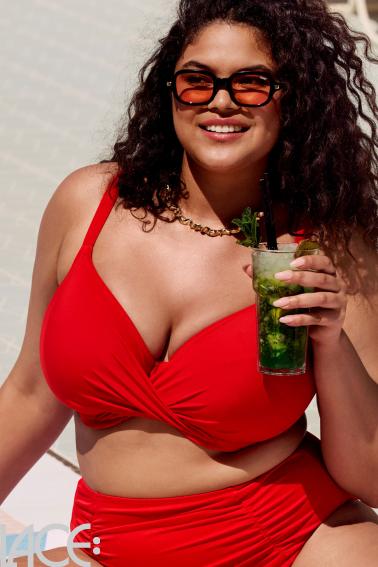 Elomi Swim - Plain Sailing Bikini BH med dyb udskæring og wrap-design I-N skål