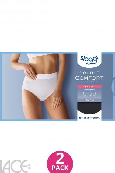 Sloggi - Sloggi Double Comfort Høj trusse - Bomuld - 2 Pak