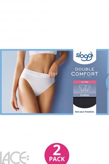 Sloggi - Sloggi Double Comfort Tai trusse - Bomuld - 2 Pak