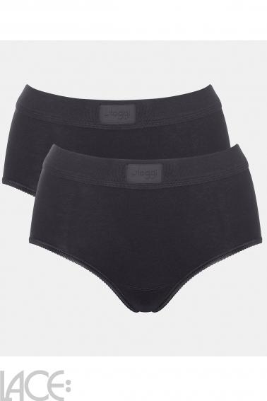 Sloggi - Sloggi Double Comfort Høj trusse - Bomuld - 2 Pak