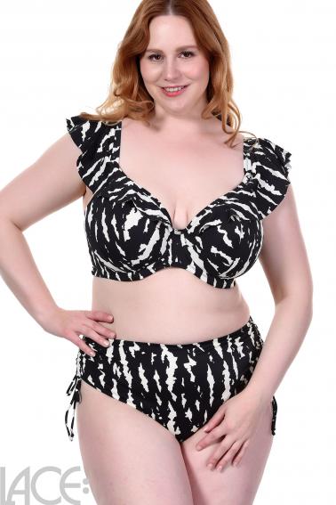 Elomi Swim - Echo Shell Bikini BH med dyb udskæring og flæsede stropper G-K skål