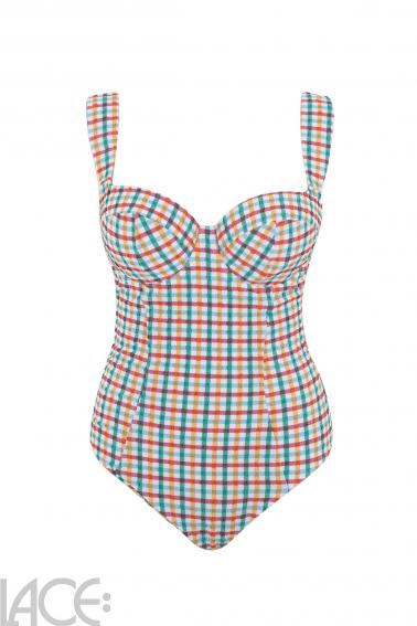 Panache Swim - Seersucker Badedragt G-M skål