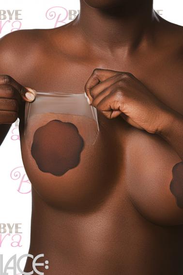 Bye Bra - Selvklæbende BH F-H skål med silikone brystvorte skjuler