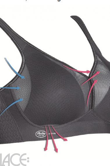 Anita active - Air Control Sports BH uden bøjle D-H skål