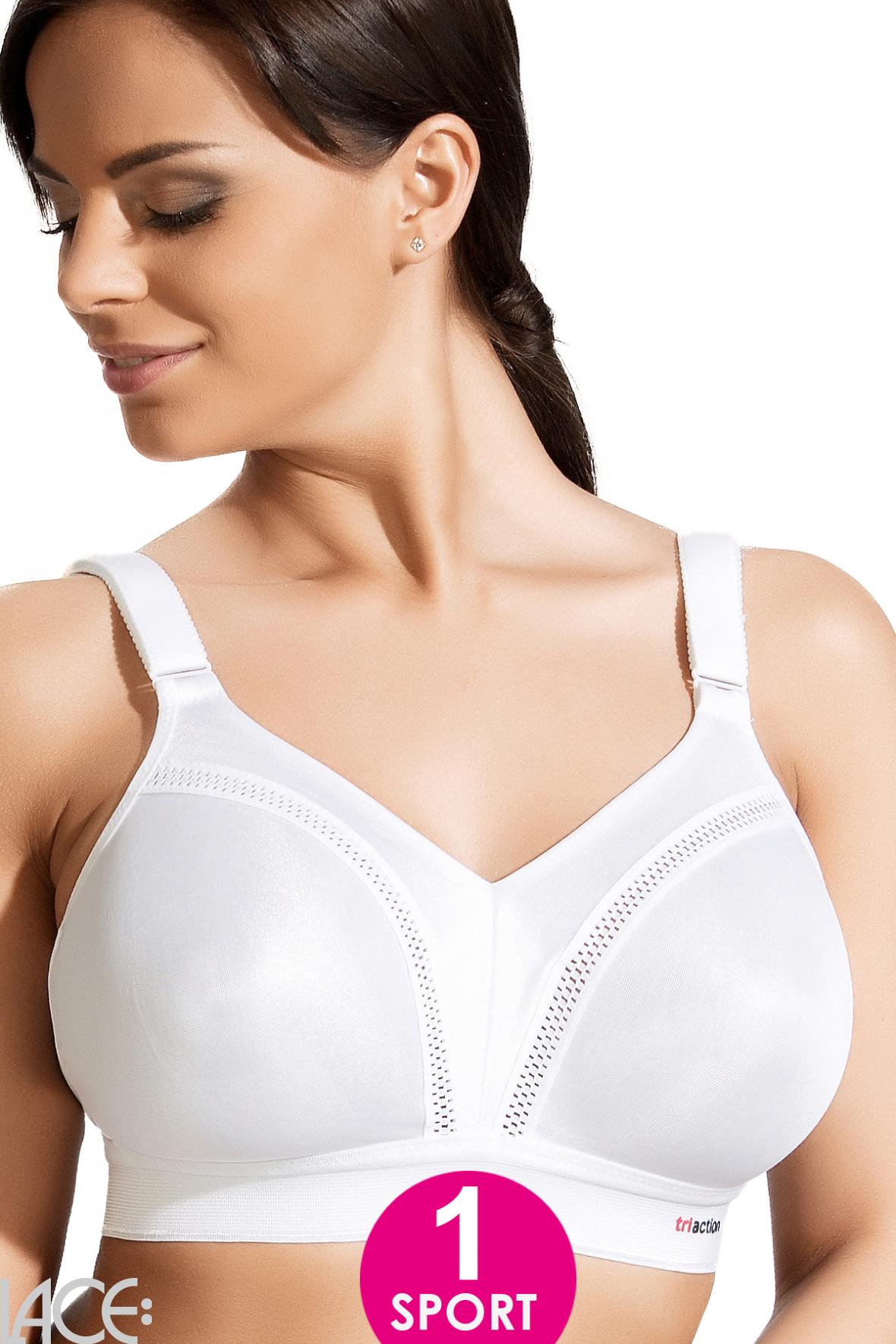 faktureres Smidighed leje LACE - Triumph Tri-action Workout Sports BH uden bøjle D-F skål - white  WHITE - Lace.dk